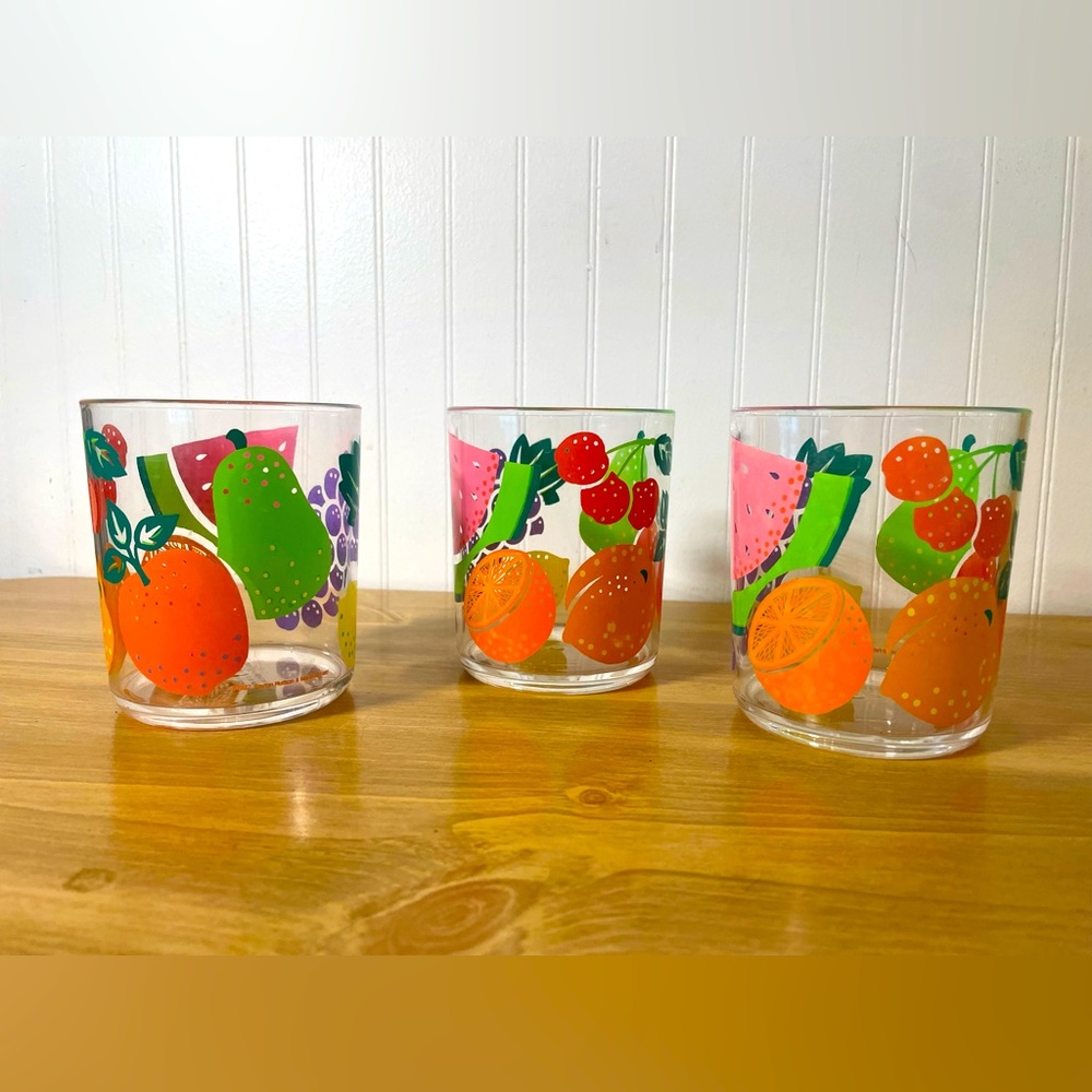 Dayton Hudson & Marshall Field 1992 Vintage Plastic Fruit Cups Set of 3
